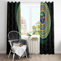 Tafea Tribal Tattoo with Namele Leaves Window Curtain LT03 - Polynesian Pride