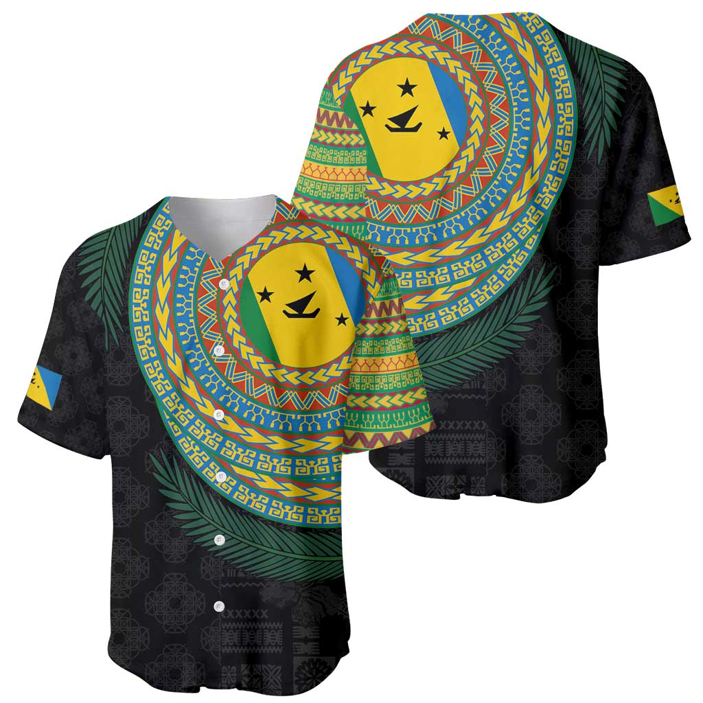 Malampa Tribal Tattoo with Namele Leaves Baseball Jersey LT03 - Polynesian Pride