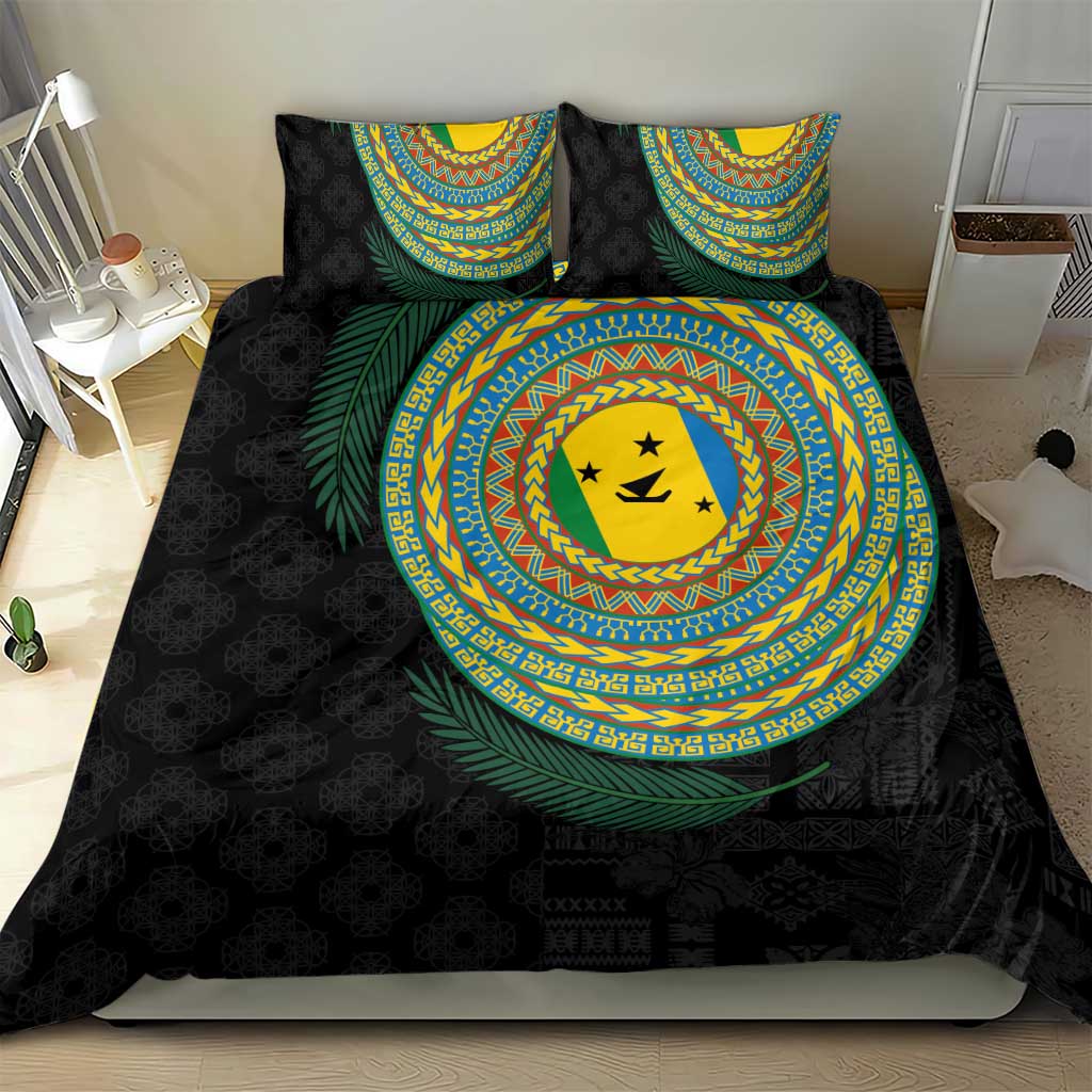 Malampa Tribal Tattoo with Namele Leaves Bedding Set