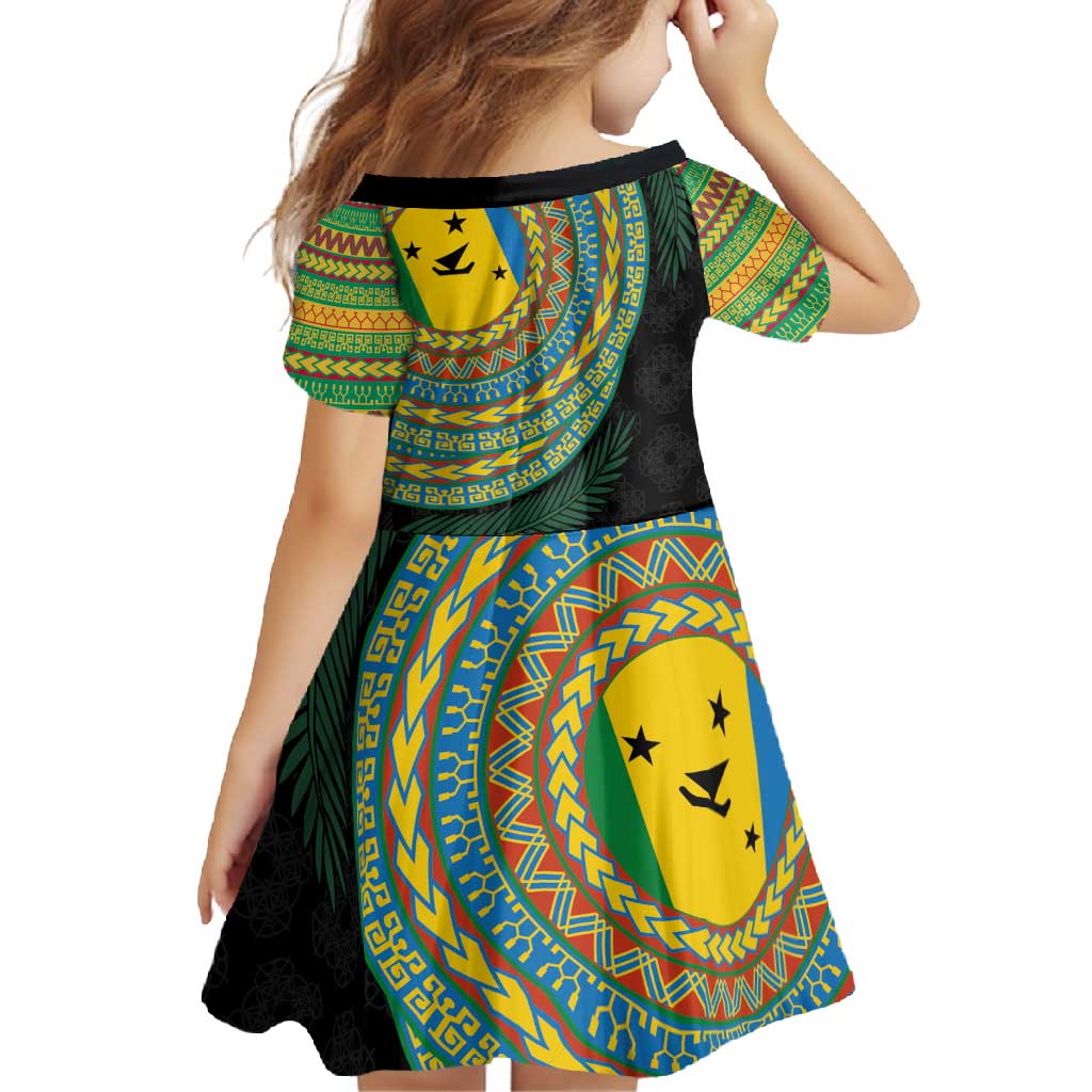 Malampa Tribal Tattoo with Namele Leaves Family Matching Off Shoulder Maxi Dress and Hawaiian Shirt