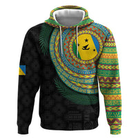 Malampa Tribal Tattoo with Namele Leaves Hoodie