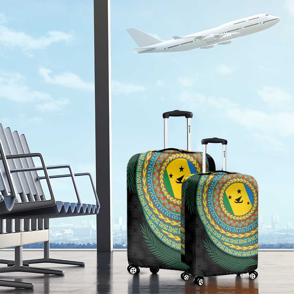 Malampa Tribal Tattoo with Namele Leaves Luggage Cover