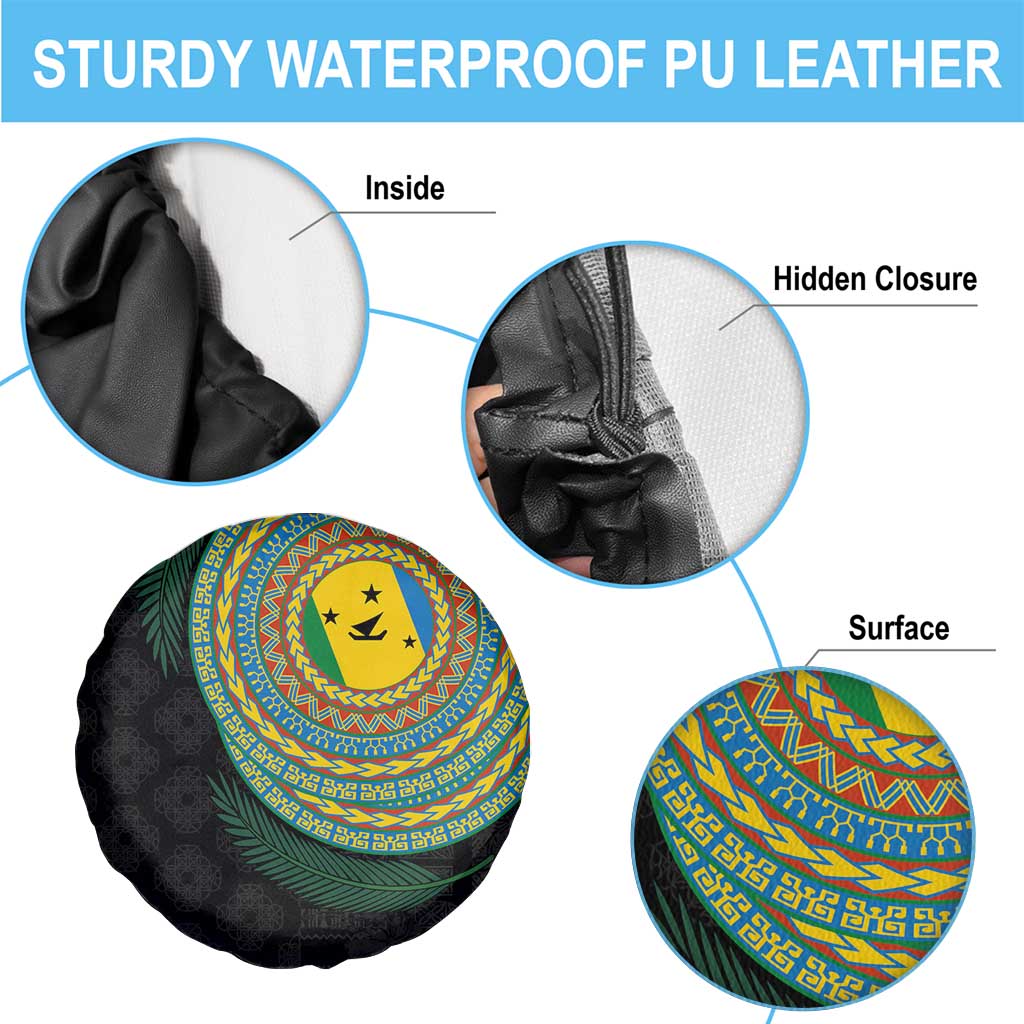 Malampa Tribal Tattoo with Namele Leaves Spare Tire Cover