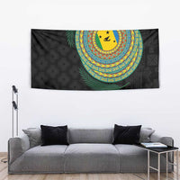 Malampa Tribal Tattoo with Namele Leaves Tapestry