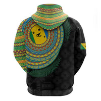 Malampa Tribal Tattoo with Namele Leaves Zip Hoodie