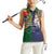 Manuʻa Islands and American Samoa Together Women Sleeveless Polo Shirt Rooster and Eagle Mascot National Map and Flag Style