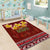 Aloha Plumeria Flowers Area Rug With Hawaiian Style Tapa Tribal