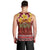 Aloha Plumeria Flowers Men Tank Top With Hawaiian Style Tapa Tribal