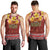 Aloha Plumeria Flowers Men Tank Top With Hawaiian Style Tapa Tribal