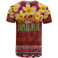 Aloha Plumeria Flowers T Shirt With Hawaiian Style Tapa Tribal