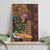 Hawaiian Tiki Mask Surfing Kakau Pattern Canvas Wall Art