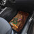 Hawaiian Tiki Mask Surfing Kakau Pattern Car Mats