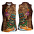 Hawaiian Tiki Mask Surfing Kakau Pattern Women Sleeveless Polo Shirt