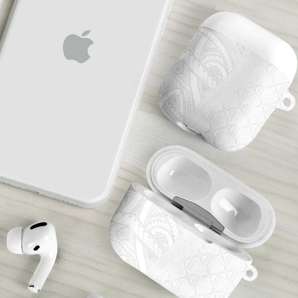 Niue White Sunday AirPods Case Hiapo Tribal Art Tattoos - Polynesian Pride