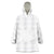 Niue White Sunday Wearable Blanket Hoodie Hiapo Tribal Art Tattoos - Polynesian Pride