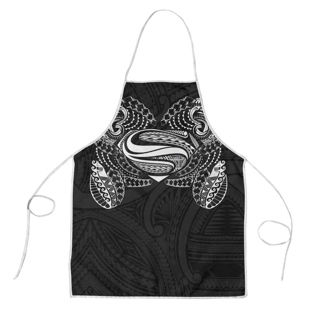 Super Samoan Traditional Tribal Art Tattoos Apron Black Color - Polynesian Pride