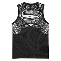 Super Samoan Traditional Tribal Art Tattoos Basketball Jersey Black Color - Polynesian Pride