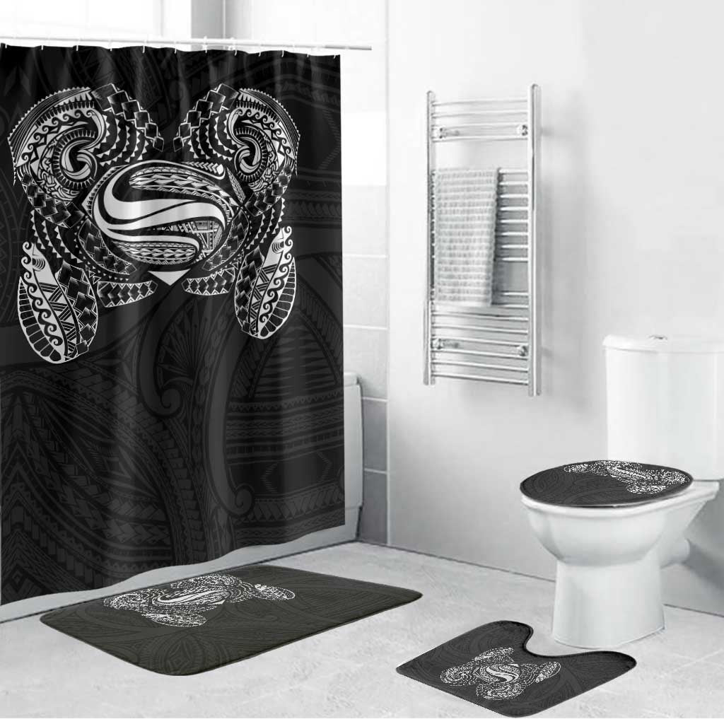 Super Samoan Traditional Tribal Art Tattoos Bathroom Set Black Color - Polynesian Pride