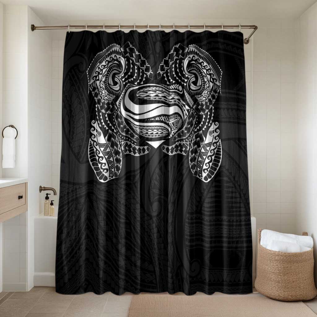 Super Samoan Traditional Tribal Art Tattoos Bathroom Set Black Color - Polynesian Pride