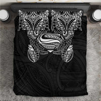 Super Samoan Traditional Tribal Art Tattoos Bedding Set Black Color - Polynesian Pride