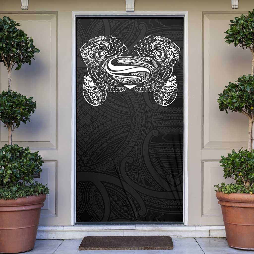 Super Samoan Traditional Tribal Art Tattoos Door Cover Black Color - Polynesian Pride