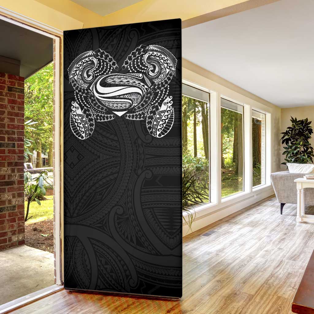 Super Samoan Traditional Tribal Art Tattoos Door Cover Black Color - Polynesian Pride