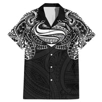 Super Samoan Traditional Tribal Art Tattoos Family Matching Mermaid Dress and Hawaiian Shirt Black Color - Polynesian Pride