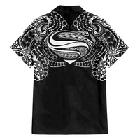 Super Samoan Traditional Tribal Art Tattoos Family Matching Puletasi and Hawaiian Shirt Black Color - Polynesian Pride