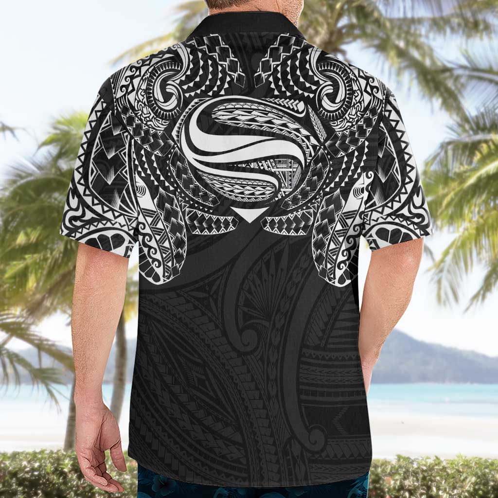Super Samoan Traditional Tribal Art Tattoos Hawaiian Shirt Black Color - Polynesian Pride