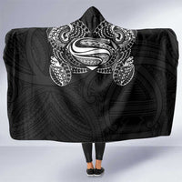 Super Samoan Traditional Tribal Art Tattoos Hooded Blanket Black Color - Polynesian Pride