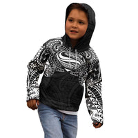 Super Samoan Traditional Tribal Art Tattoos Kid Hoodie Black Color - Polynesian Pride