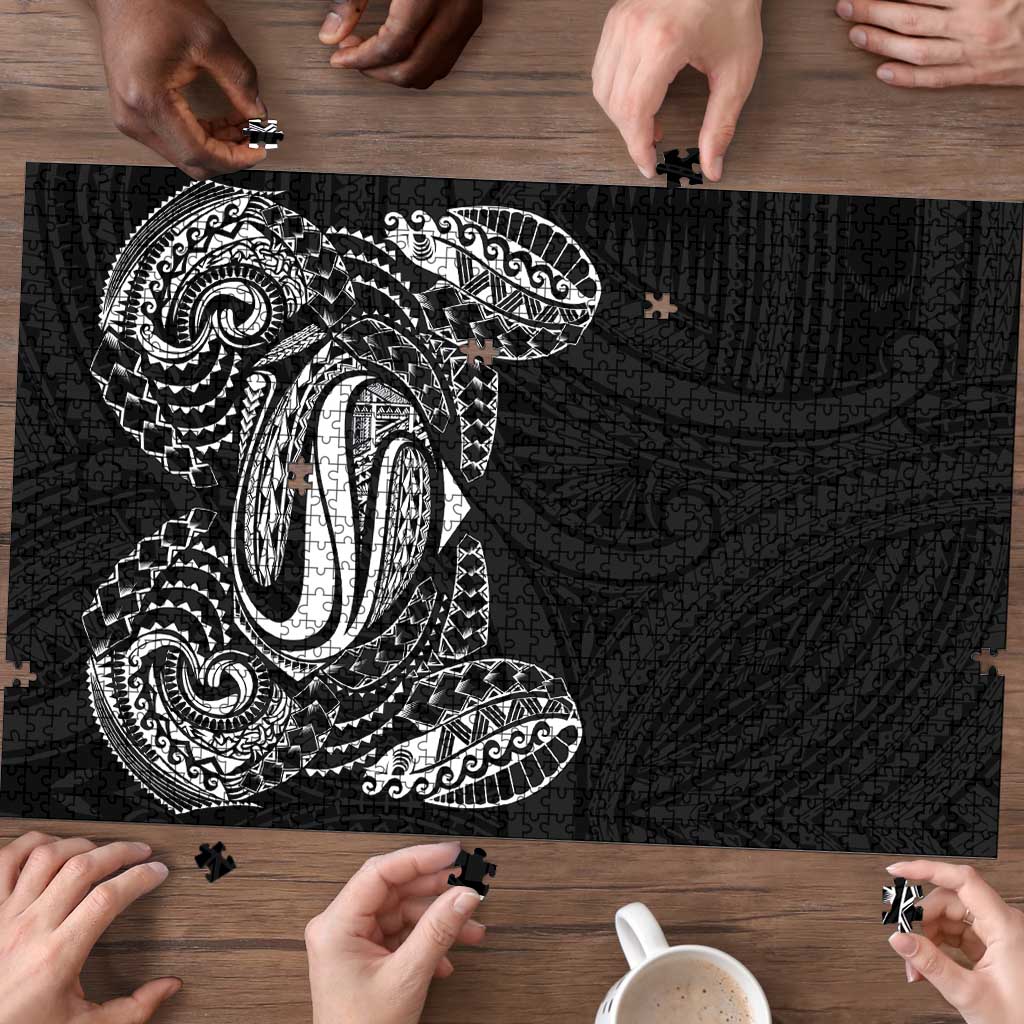 Super Samoan Traditional Tribal Art Tattoos Puzzle Black Color - Polynesian Pride
