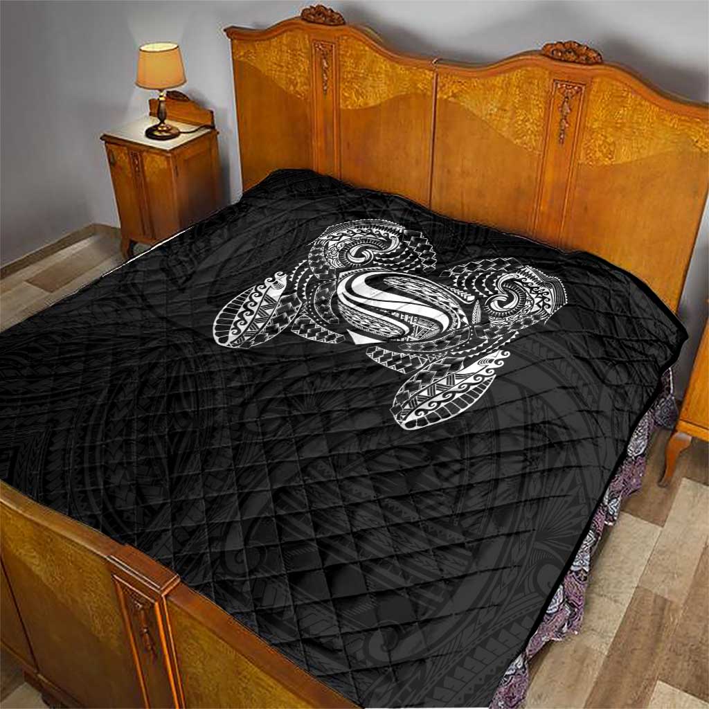 Super Samoan Traditional Tribal Art Tattoos Quilt Black Color - Polynesian Pride