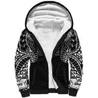 Super Samoan Traditional Tribal Art Tattoos Sherpa Hoodie Black Color LT03 Unisex Black - Polynesian Pride