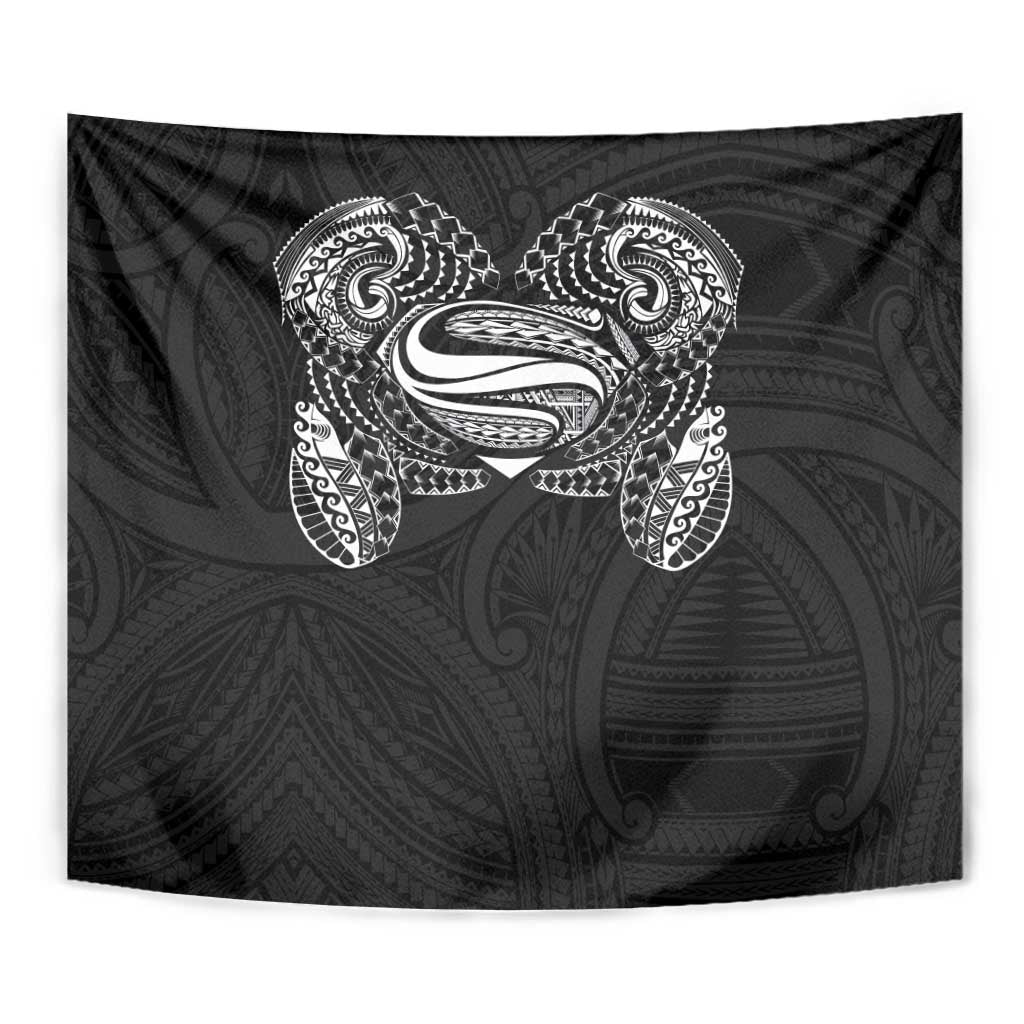 Super Samoan Traditional Tribal Art Tattoos Tapestry Black Color - Polynesian Pride