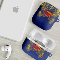 Super Samoan Traditional Tribal Art Tattoos AirPods Case Blue Color - Polynesian Pride