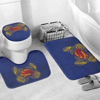 Super Samoan Traditional Tribal Art Tattoos Bathroom Set Blue Color - Polynesian Pride