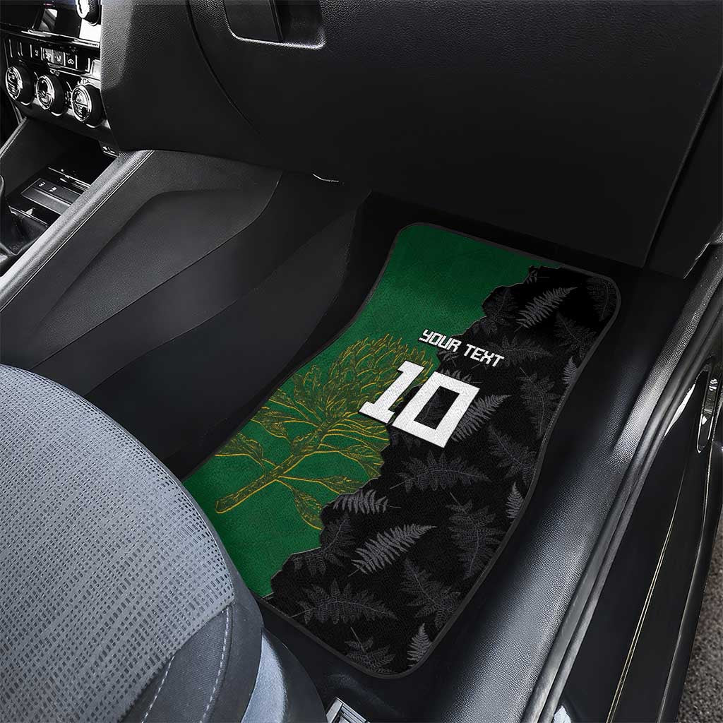 Aotearoa South Africa Rugby Freedom Cup Car Mats Kiwi Warriors Haka with King Protea Symbol LT03 - Polynesian Pride
