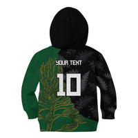 Custom Aotearoa South Africa Rugby Freedom Cup Kid Hoodie Kiwi Warriors Haka with King Protea Symbol - Polynesian Pride