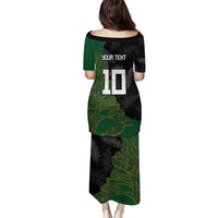 Custom Aotearoa South Africa Rugby Freedom Cup Puletasi Kiwi Warriors Haka with King Protea Symbol - Polynesian Pride