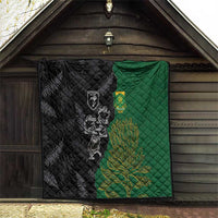 Aotearoa South Africa Rugby Freedom Cup Quilt Kiwi Warriors Haka with King Protea Symbol LT03 - Polynesian Pride