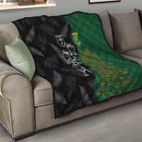 Aotearoa South Africa Rugby Freedom Cup Quilt Kiwi Warriors Haka with King Protea Symbol LT03 - Polynesian Pride