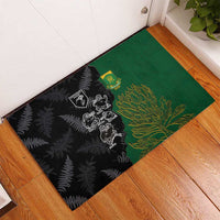 Aotearoa South Africa Rugby Freedom Cup Rubber Doormat Kiwi Warriors Haka with King Protea Symbol LT03 - Polynesian Pride