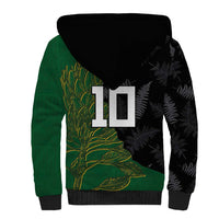 Custom Aotearoa South Africa Rugby Freedom Cup Sherpa Hoodie Kiwi Warriors Haka with King Protea Symbol LT03 - Polynesian Pride