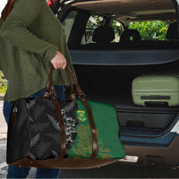 Aotearoa South Africa Rugby Freedom Cup Travel Bag Kiwi Warriors Haka with King Protea Symbol - Polynesian Pride