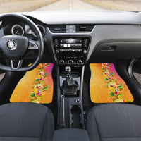 Hawaiian Tropical Fruits and Plants Car Mats Kakau Pattern Summer Vibe