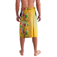 Hawaiian Tropical Fruits and Plants Lavalava Kakau Pattern Summer Vibe