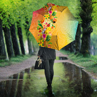 Hawaiian Tropical Fruits and Plants Umbrella Kakau Pattern Summer Vibe