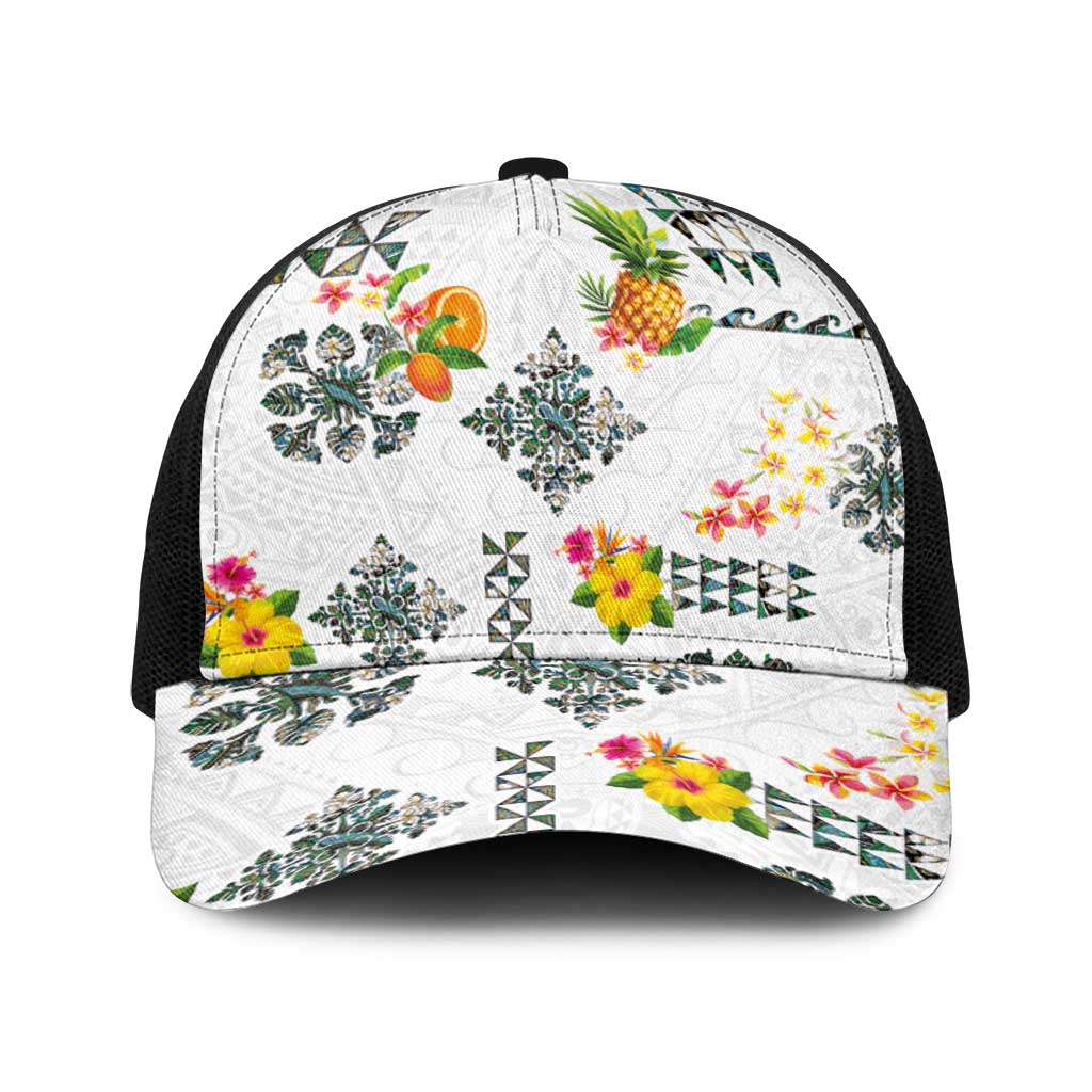 Hawaiian Quilts Baseball Net Cap Tropical Fruits and Plants