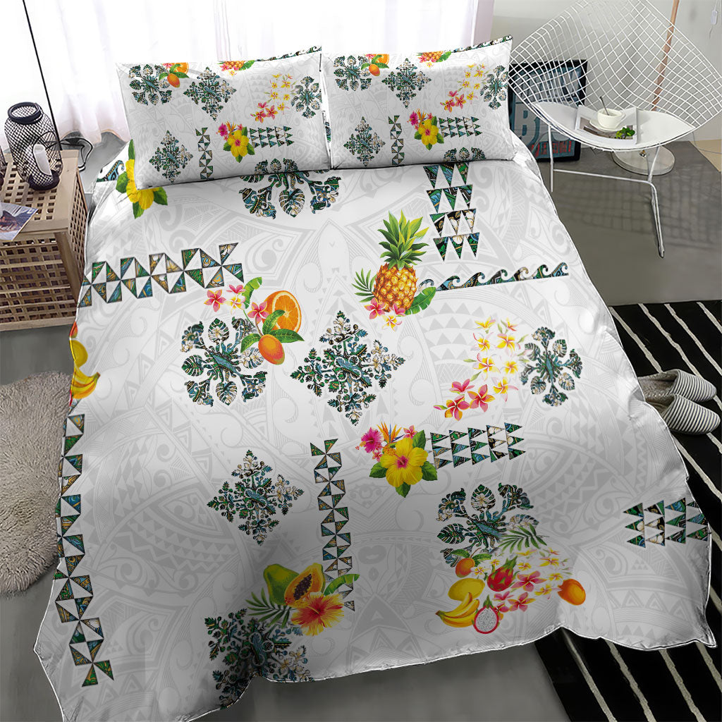 Hawaiian Quilts Bedding Set Tropical Fruits and Plants